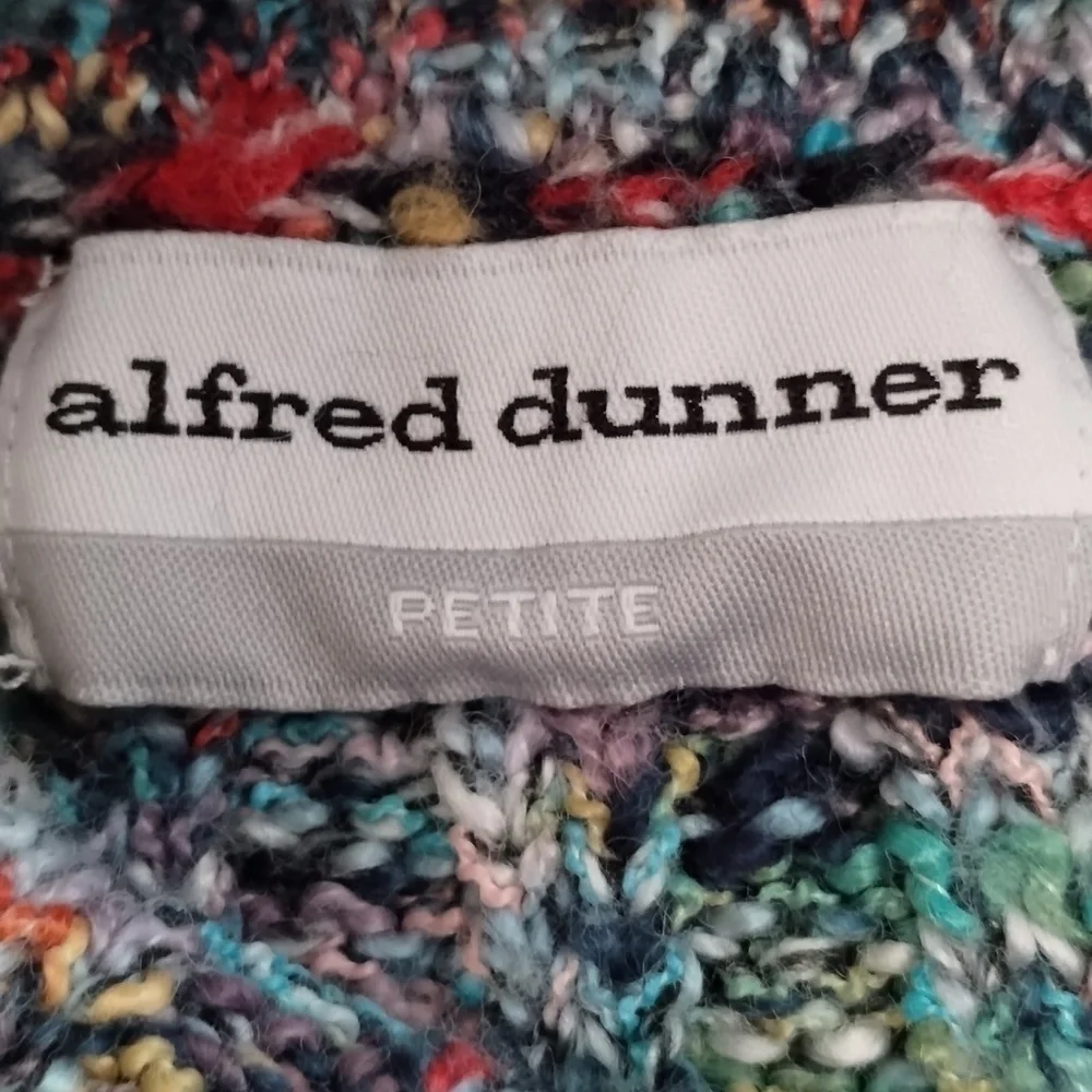 Alfred Dunner multicolored cowl neck pullover sweater Sz PXL